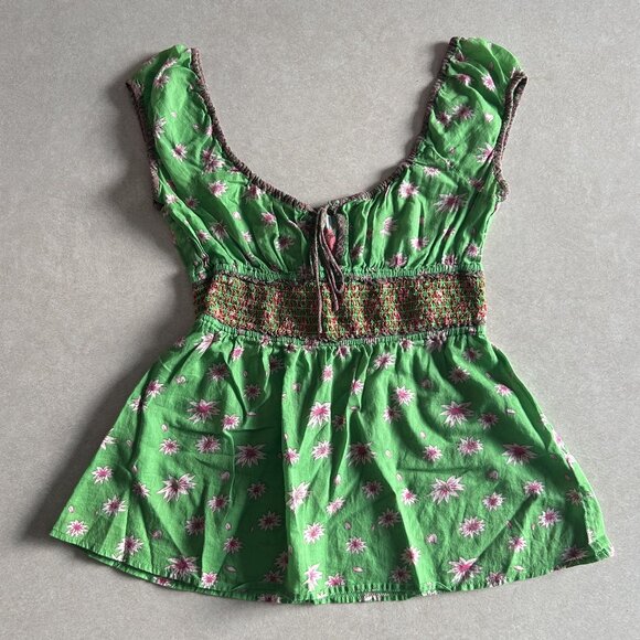 Free People Floral Aloha Floral Voile Top ASO Princess Protection Program - Picture 3 of 8